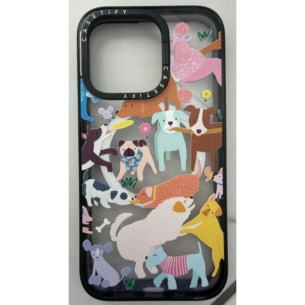 CASETiFY Dog Park iPhone 13 Pro Impact Ring Stand MagSafe Case Kickstand